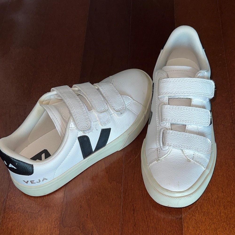 Veja Kids White and Black Sneakers